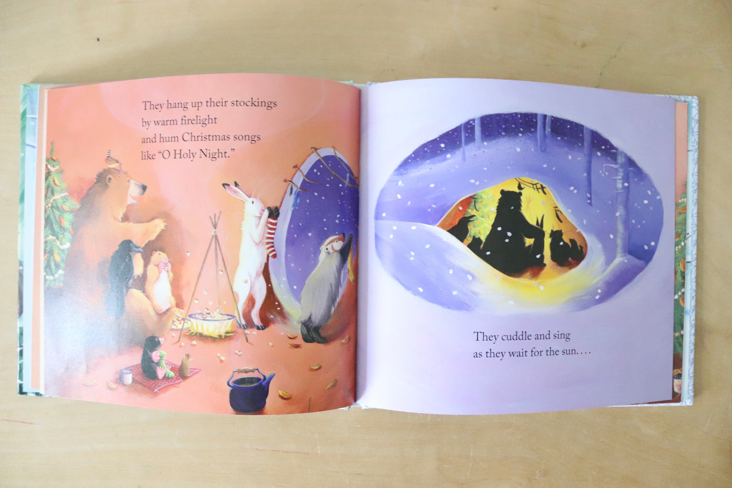 Bear stays up for christmas