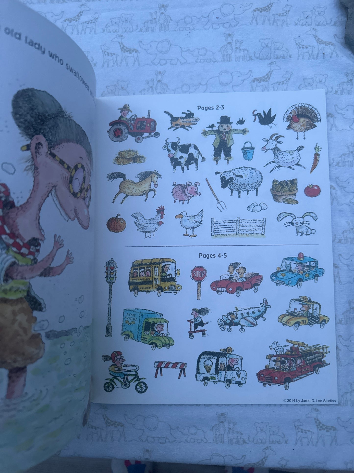 There was an Old Lady who swallowed a STICKER BOOK!