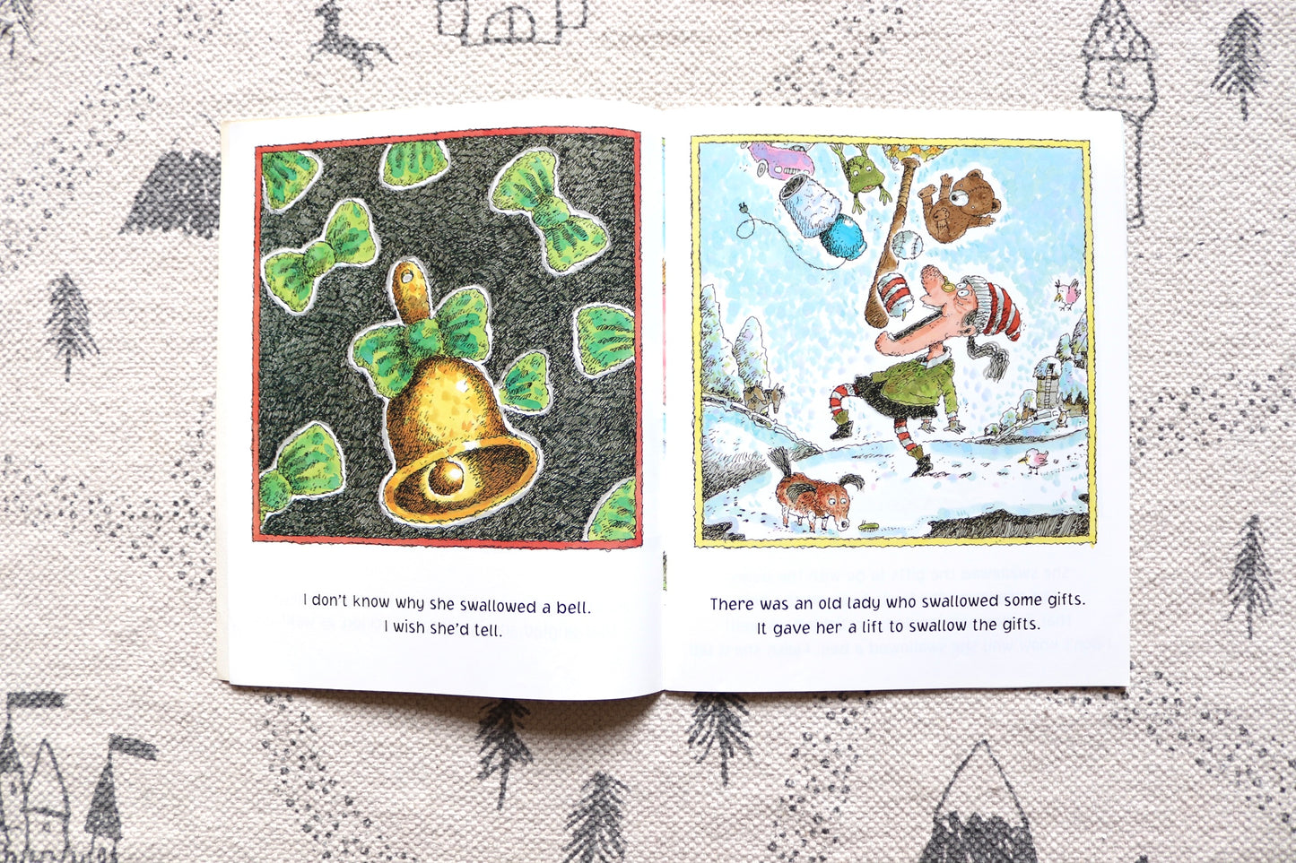 There was an old lady who swallowed a bell 🔔