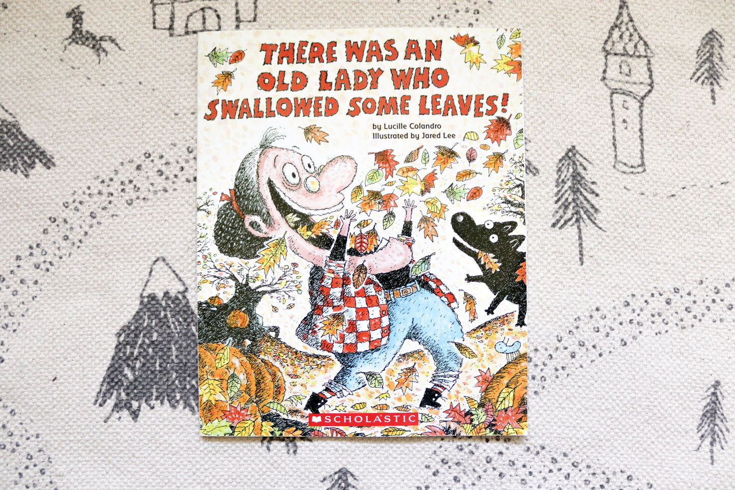 There was an old lady who swallowed some leaves!