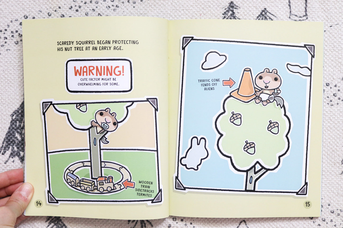 Scaredy Squirrel in a nutshell