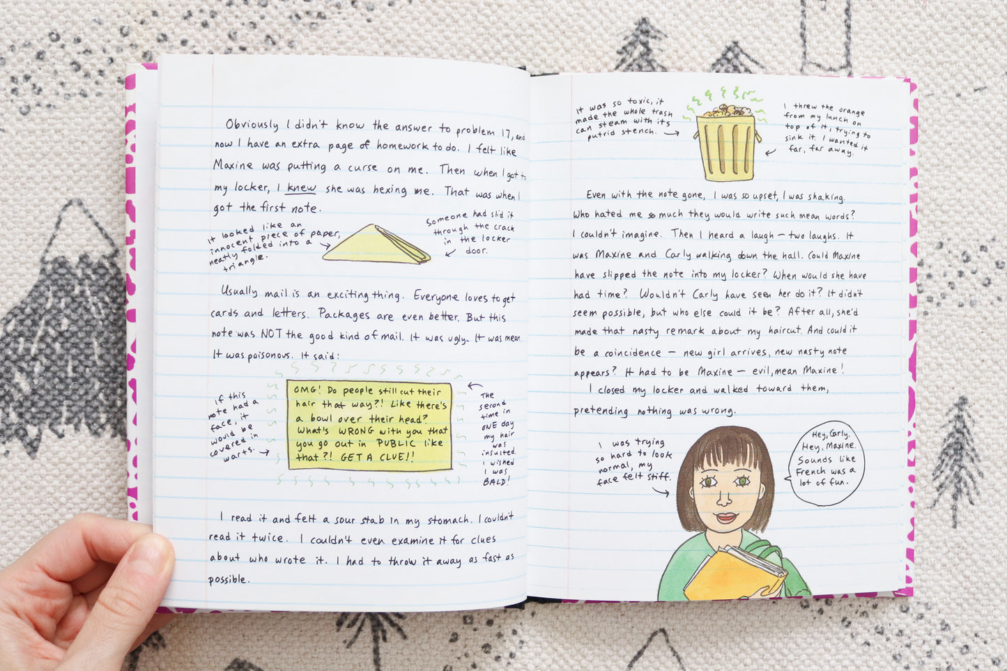 Amelia's book of notes and Note passing